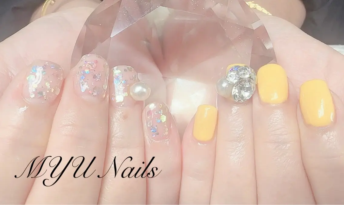ネイル ジェルネイル 持ち込み ニュアンスネイル パラジェル ニュアンスネイル🌈 MYU Nailsのネイルデザイン
