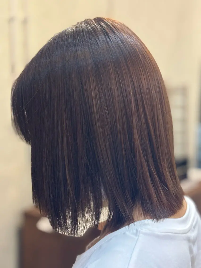 ミディアム カラー Hair ruup 平良那生のヘアスタイル