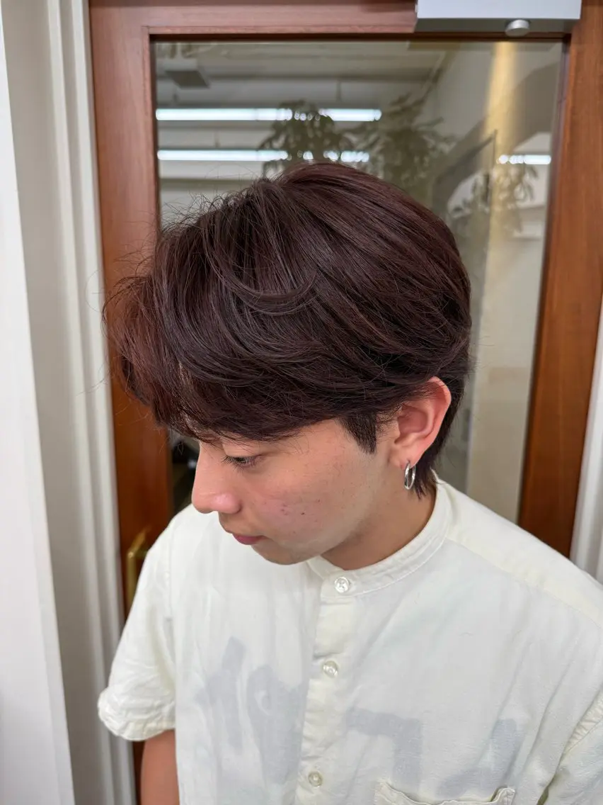 カラー メンズ ヘアカラー Meguro/海外風 /艶カラー⭐️のヘアスタイル