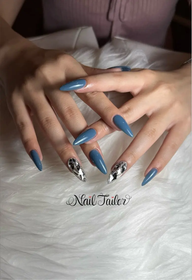 ネイル 長さ出し ロングネイル ワンカラーネイル スカルプネイル ハンドネイル NailTailor ネイルテイラーのネイルデザイン
