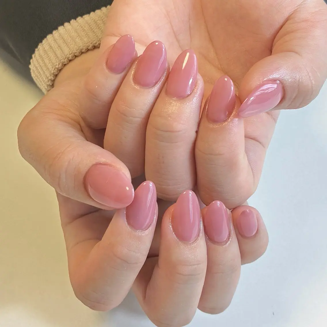 ネイル ワンカラーネイル ピンク 春ネイル ハンドネイル ネイルサロン💎 Bibiのネイルデザイン
