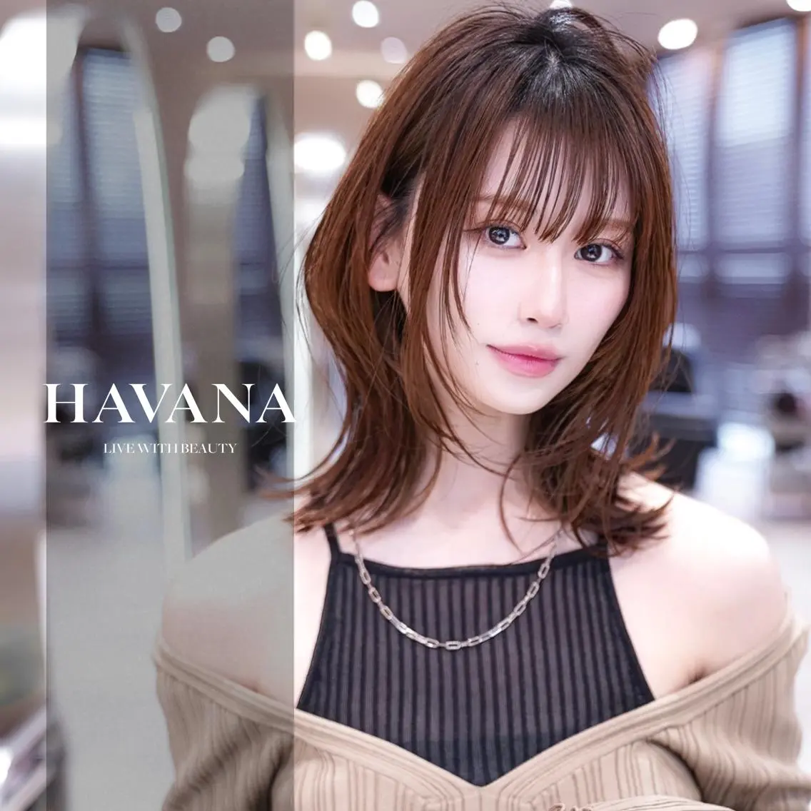 ミディアム カラー カット ヘアカラー トリートメント HAVANA.天神 【レイヤー/ボブ】のヘアスタイル