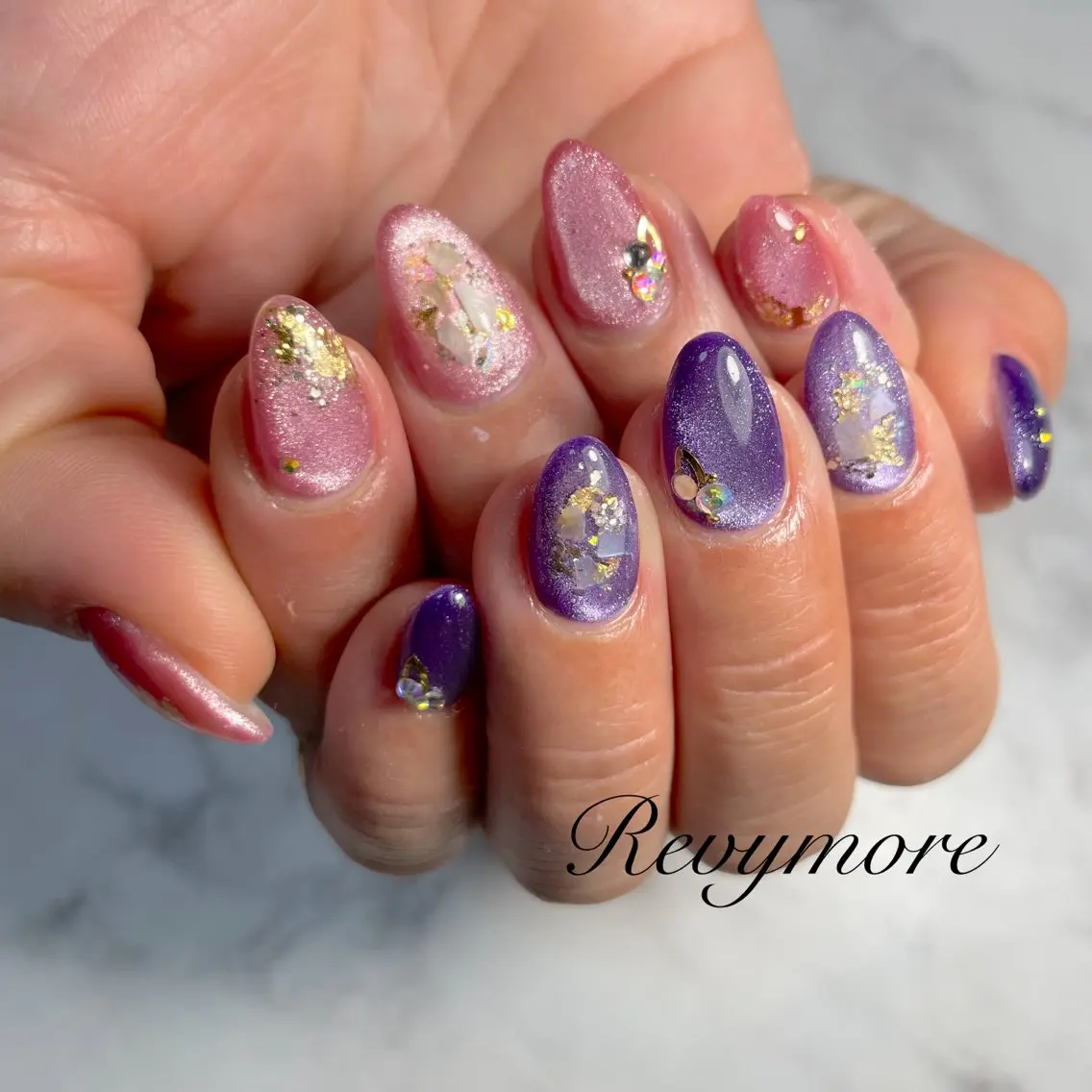 ネイル ジェルネイル 韓国ネイル ニュアンスネイル オフィスネイル ピンク nail salon Revymoreのネイルデザイン