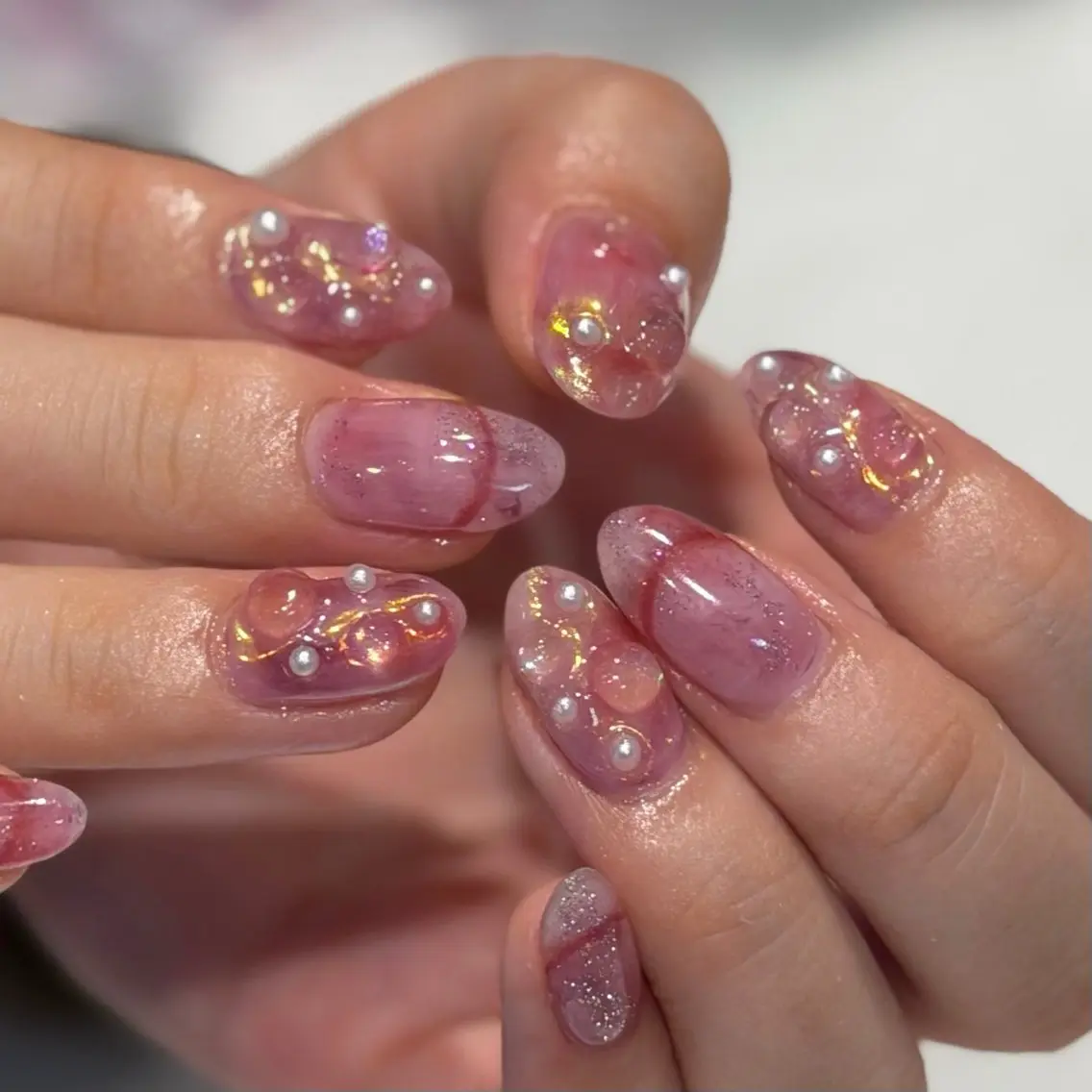 ネイル アートネイル yume 🎀大人ガーリー🎀のネイルデザイン