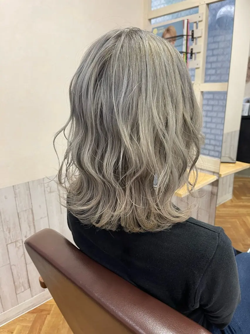 ミディアム 髪質改善&艶カラー Zina💋池袋のヘアスタイル