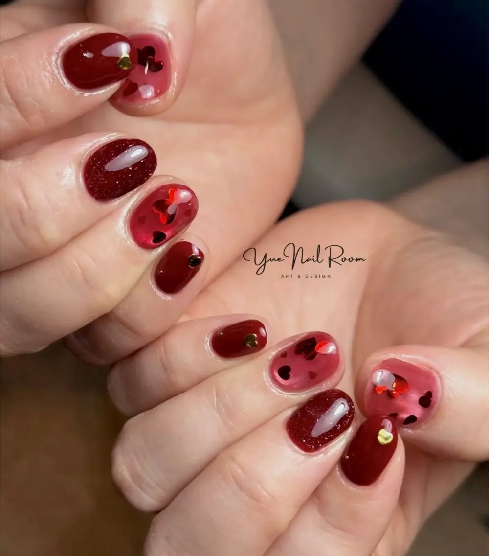 ネイル バレンタイン YUE NAIL ROOMのネイルデザイン
