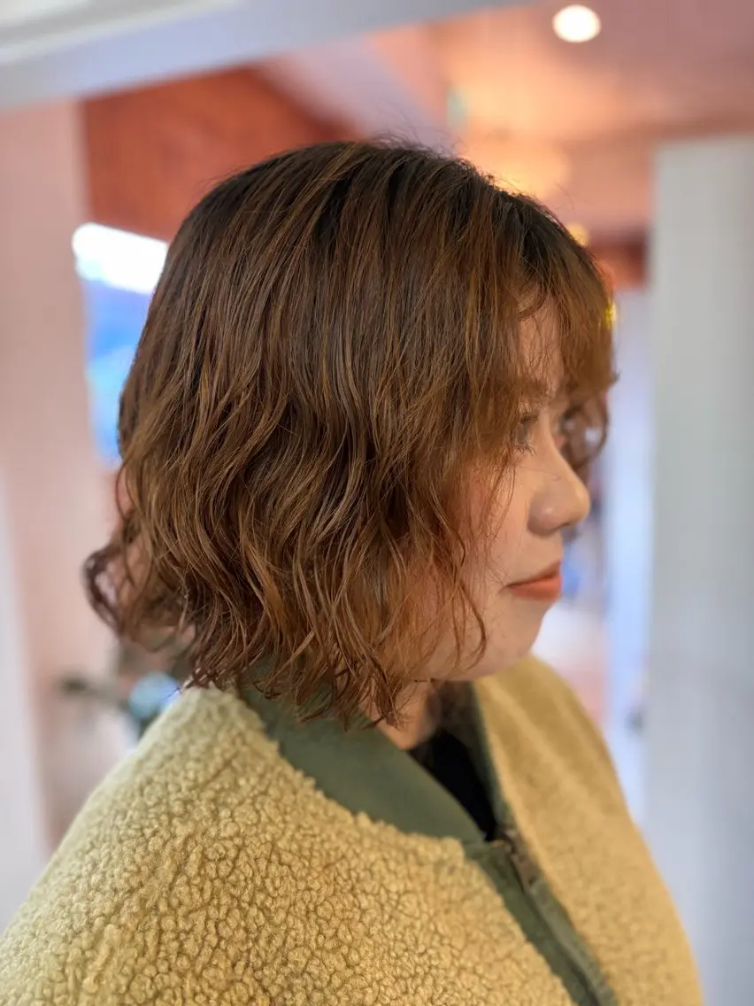 ミディアム パーマ カット パーマ jammin.新塘 亮介のヘアスタイル