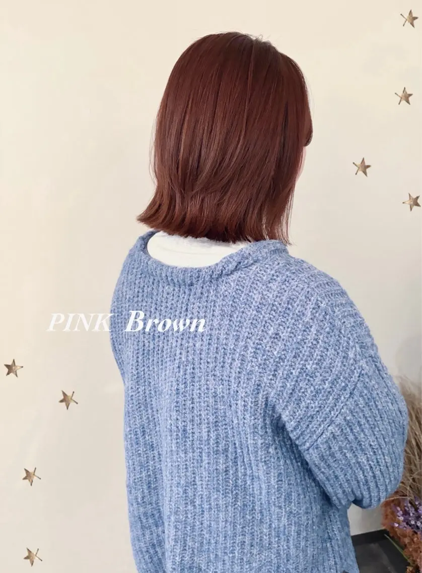 ミディアム カラー カット ヘアカラー 市川 千夏のヘアスタイル