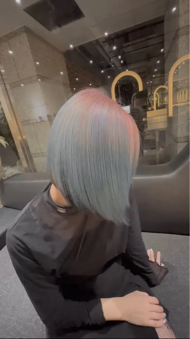 ミディアム カラー ヘアカラー トリートメント レイヤーカット/ ブリーチカラー/雅人のヘアスタイル