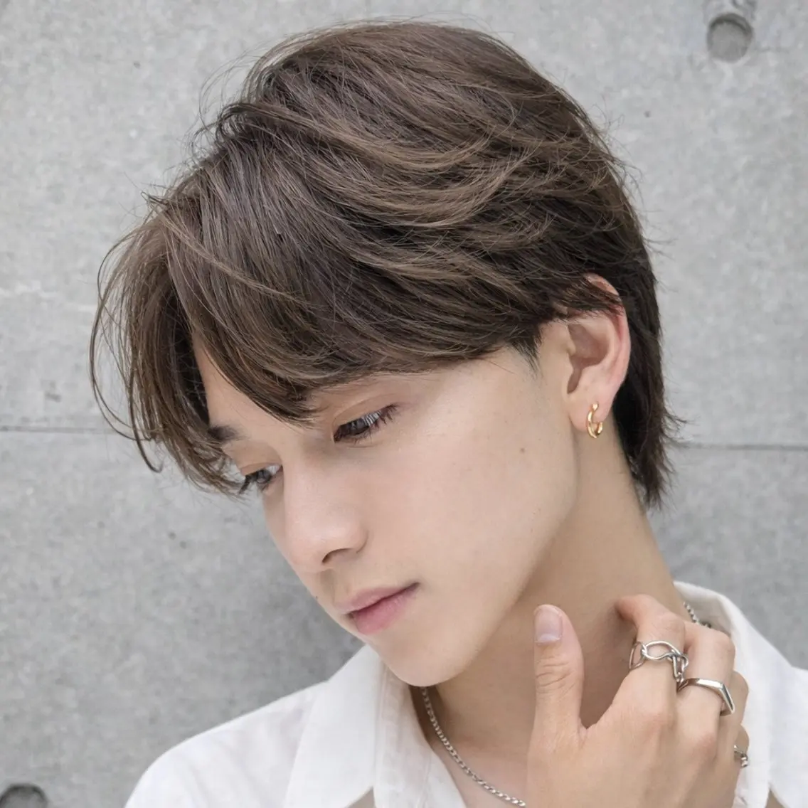 【💈前髪を立ち上げる🇰🇷】コンマカット×コンマパーマ 韓流マッシュ/センターパート/ツーブロック/ガイルカットの写真