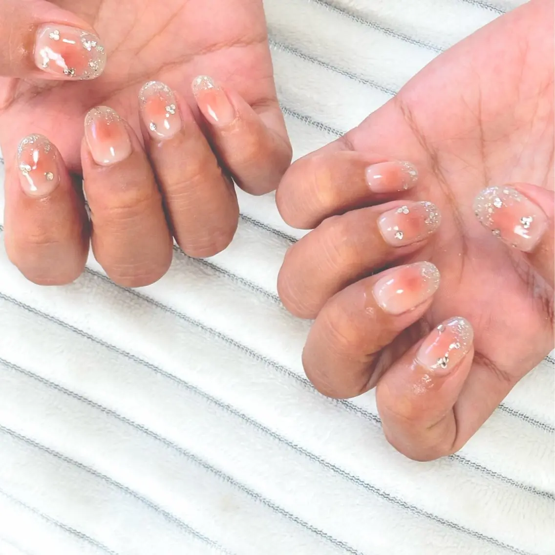 ネイル チークネイル ジェルネイル キラキラネイル マグネットネイル ニュアンスネイル ハンドネイル tamu nail 金町のネイルデザイン
