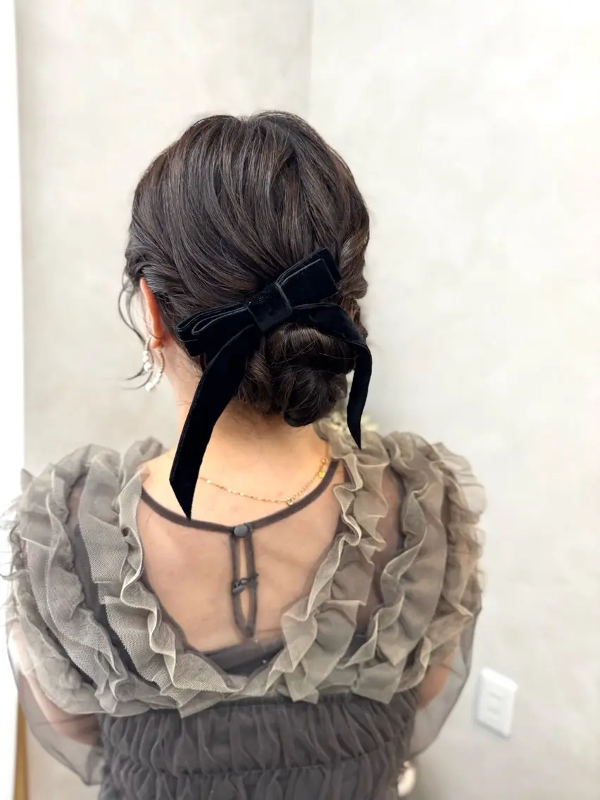 ミディアム ヘアアレンジ ヘアセット 伊藤 栄子のヘアスタイル