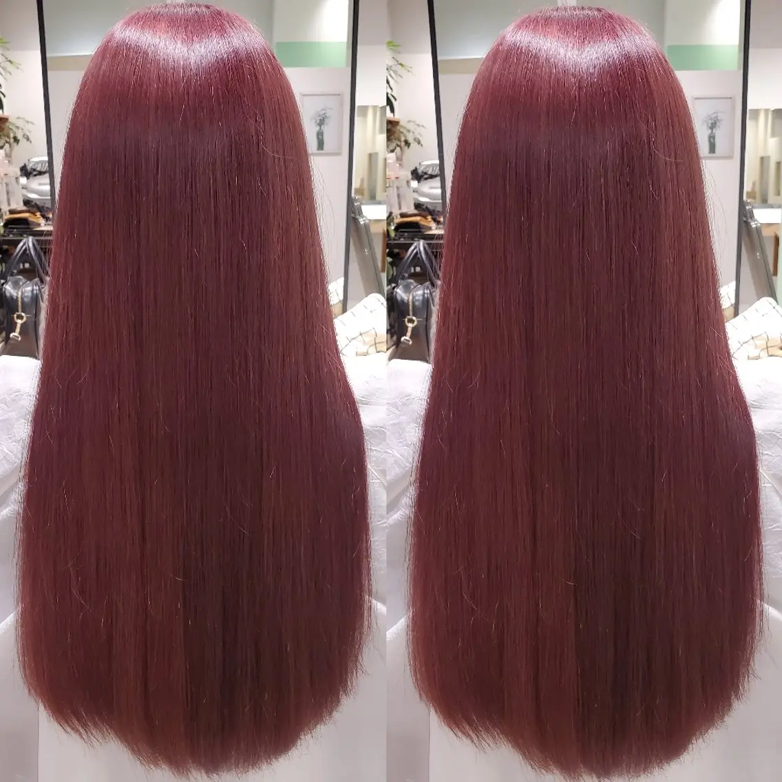 ロング カラー ブリーチ レッドカラー あさみ ／スパ・ケアニストのヘアスタイル