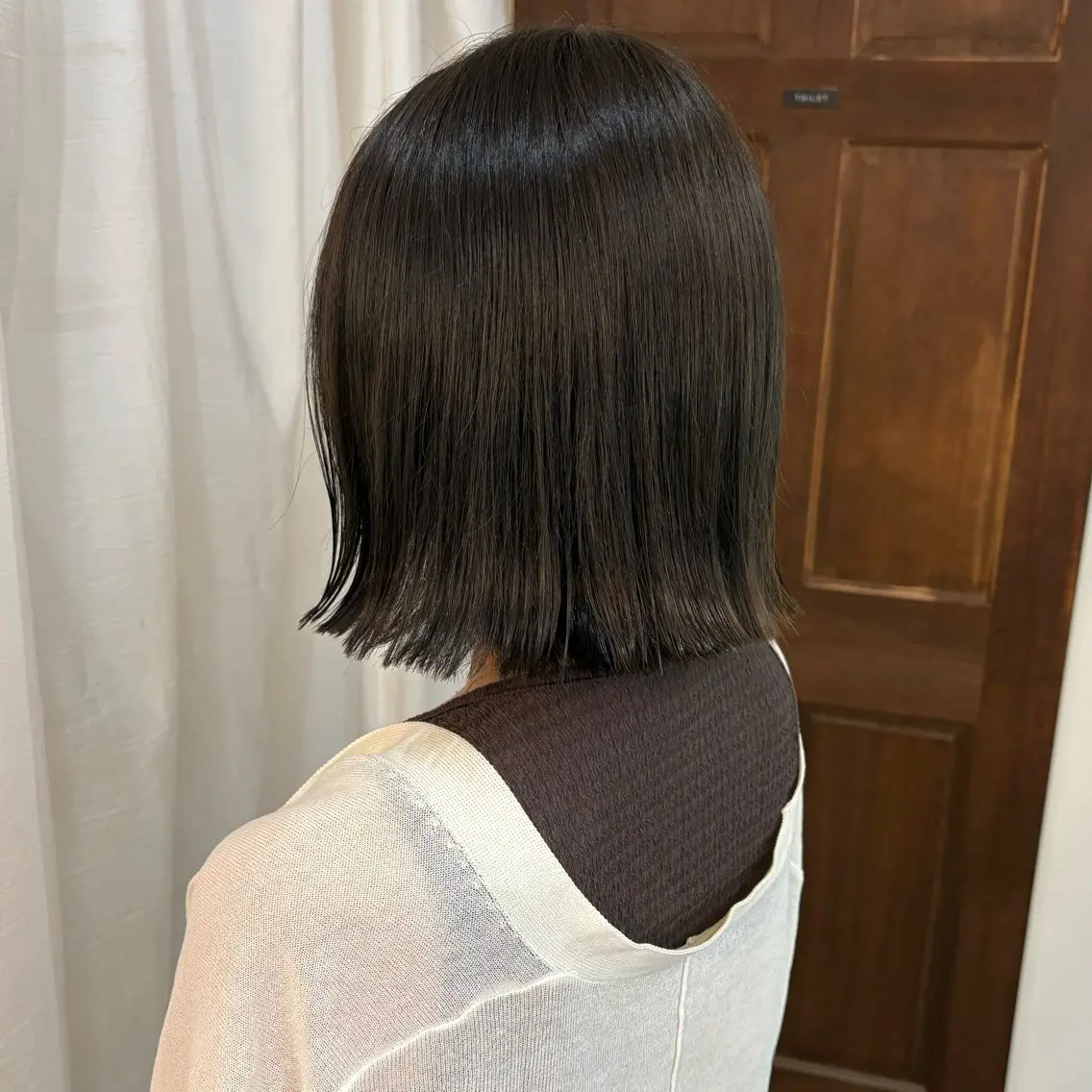 ミディアム 切りっぱなしボブ ボブ カット ボブ/くびれボブ ⠀ゆらのヘアスタイル