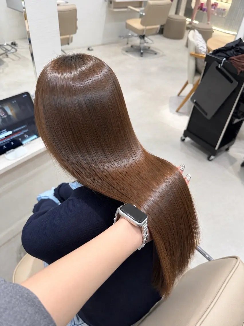 ロング 縮毛矯正 ✨艶カラー/ブリーチ /髪質改善✨Fukaのヘアスタイル