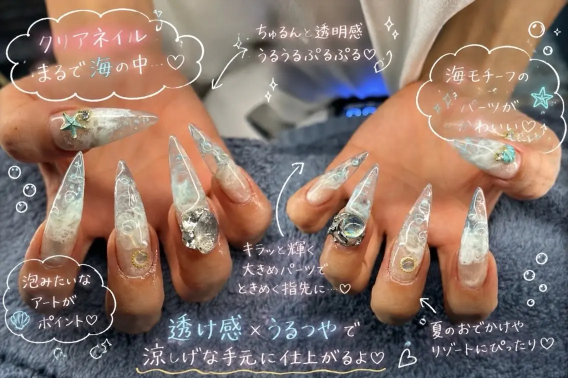 ネイル 長さ出し ネイルチップ ハンドネイル フットネイル MHR nailのネイルデザイン