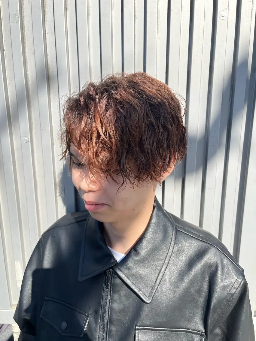 パーマ メンズ カット パーマ トリートメント ヘッドスパ 栗原 きえ ／ダメージレスのヘアスタイル