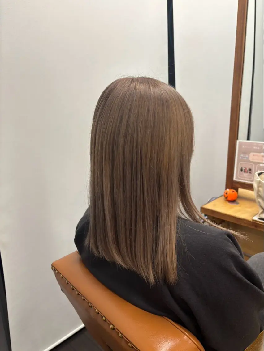 ミディアム ヘアカラー 土田かほ/本日🈳 透明感カラー🍃のヘアスタイル