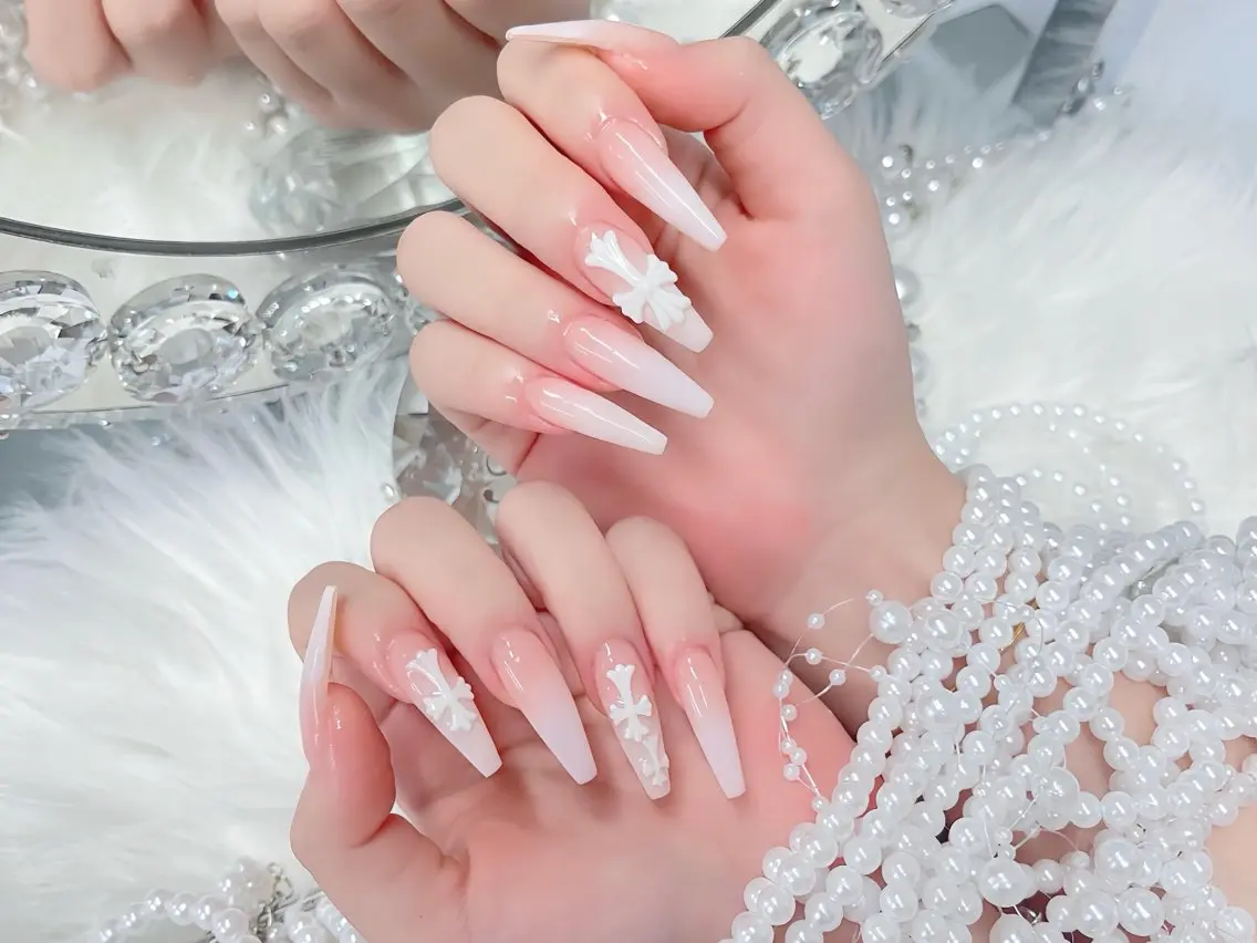 ネイル ブルー ジェルネイル ガーリー グラデーション グリーン ハンドネイル Rin Nail 新大久保店のネイルデザイン