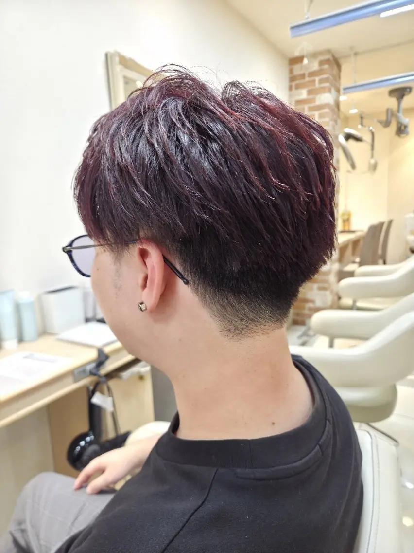 ショート カラー メンズ レッドカラー カット ヘアカラー メンズパーマ/矯正 /カット/樋口捷🔥のヘアスタイル