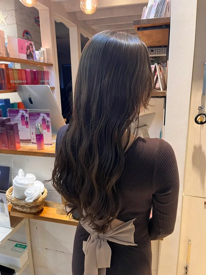 ロング カラー ブラウンカラー ダークブラウン ロング メテオカラー/ 縮毛矯正/高橋勇樹のヘアスタイル