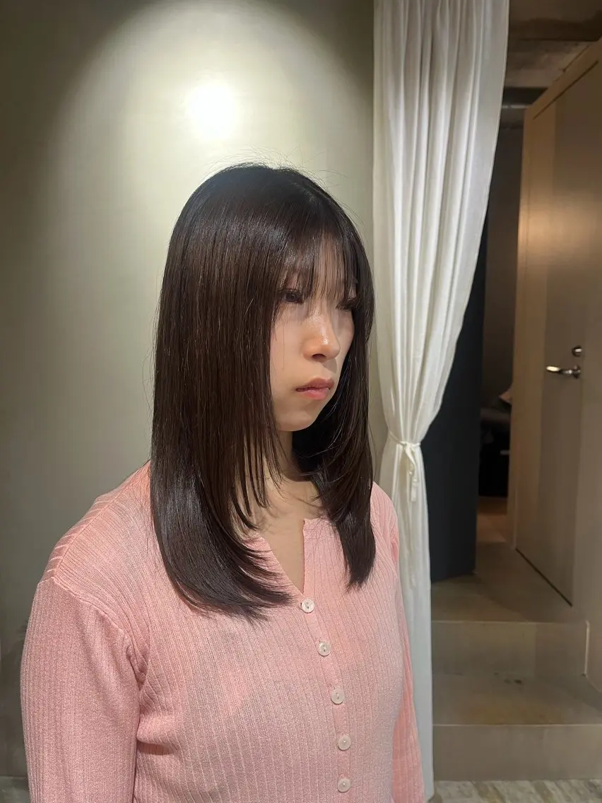 ミディアム カラー ヘアカラー トリートメント 🌼花屋併設🌼 木下奈々望のヘアスタイル