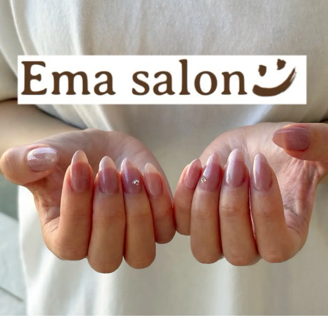 ネイル マグネットネイル 持ち込み ピンク ハンドネイル Ema salon hiromiのネイルデザイン
