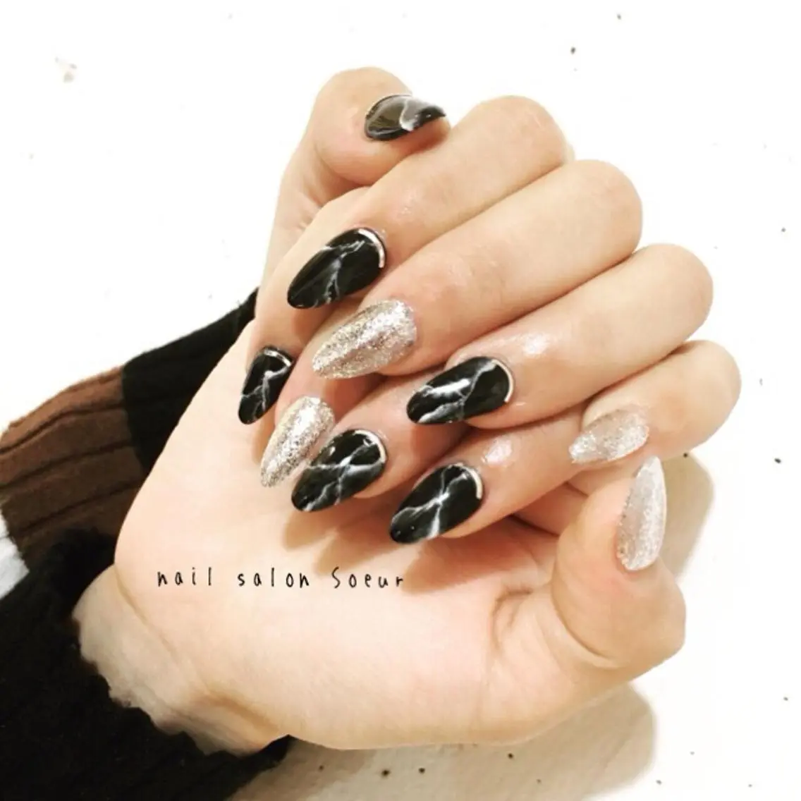 ネイル 持ち込み スカルプネイル ハンドネイル nail salon Soeurのネイルデザイン