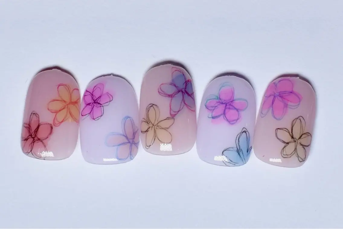ネイル フラワーネイル ハンドネイル 【池袋】nuts nail　なつみのネイルデザイン