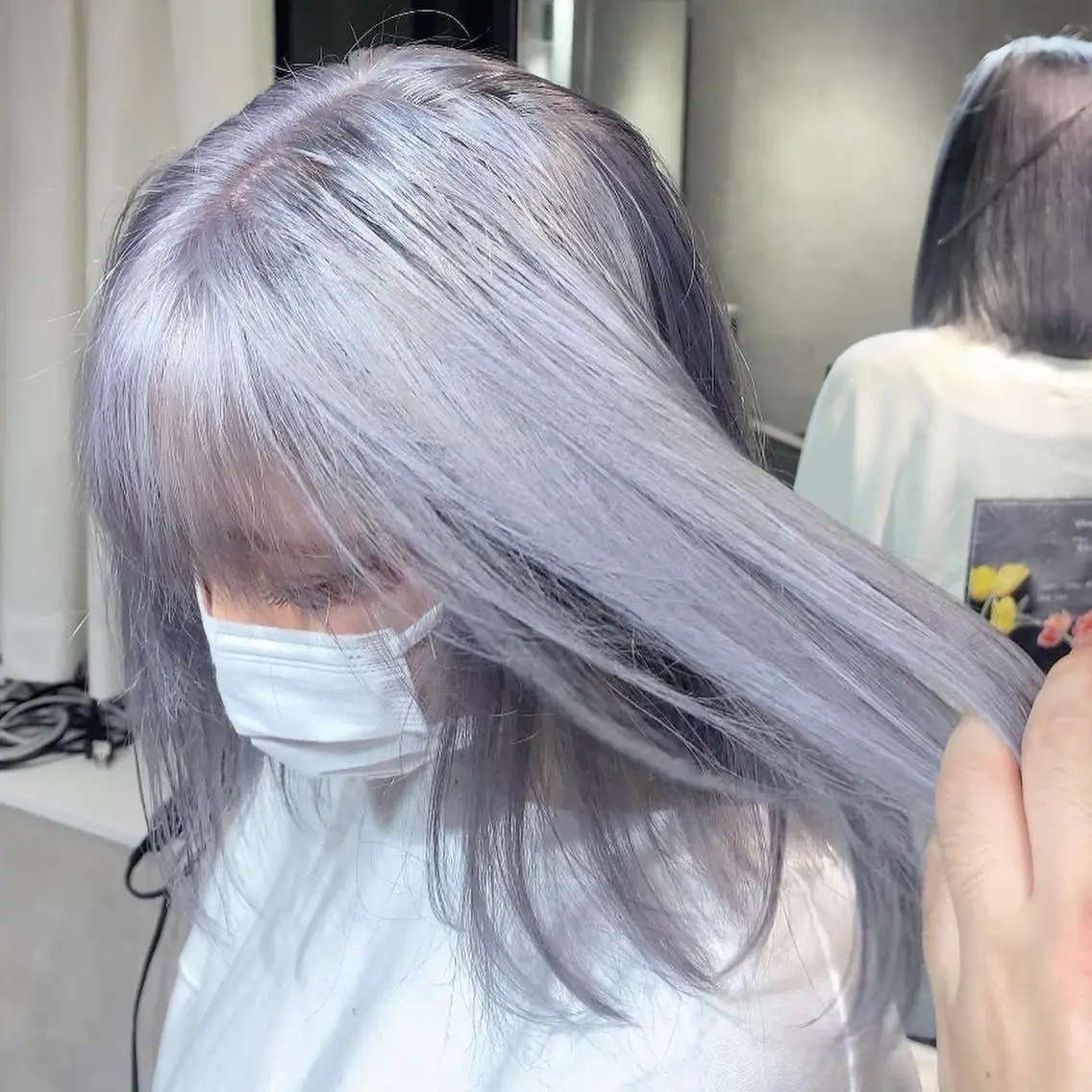 ミディアム カラー メンズ メンズブリーチ メンズハイトーン ブリーチ ケアブリーチ ハイトーンカラー ヘアカラー トリートメント Selene hair 難波店のヘアスタイル