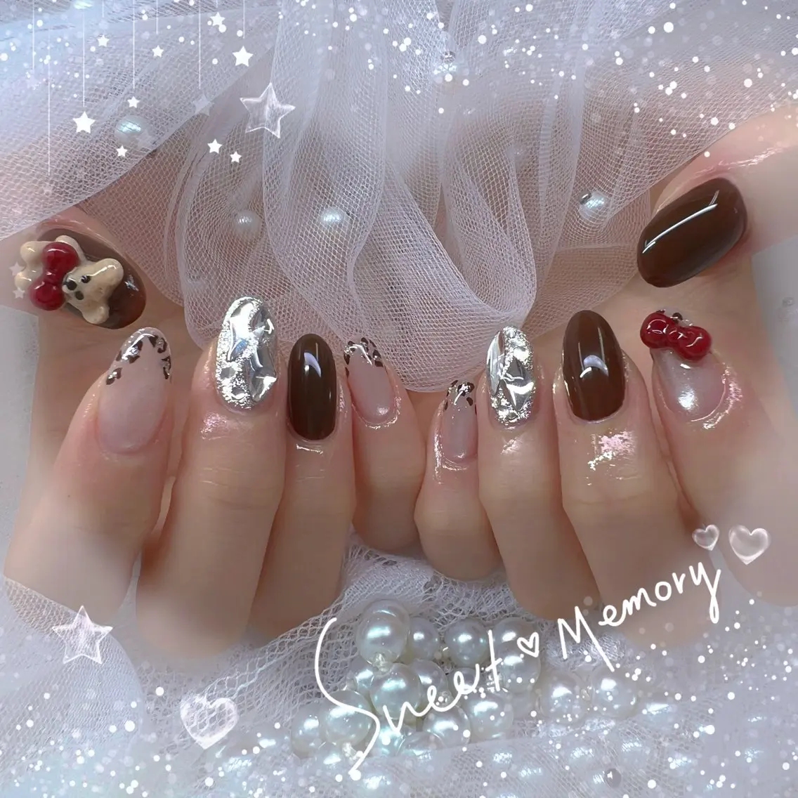 ネイル チークネイル フレンチネイル ガーリー ガラスフレンチ グラデーション ハンドネイル ハンドケア Chill Nailsalonのネイルデザイン