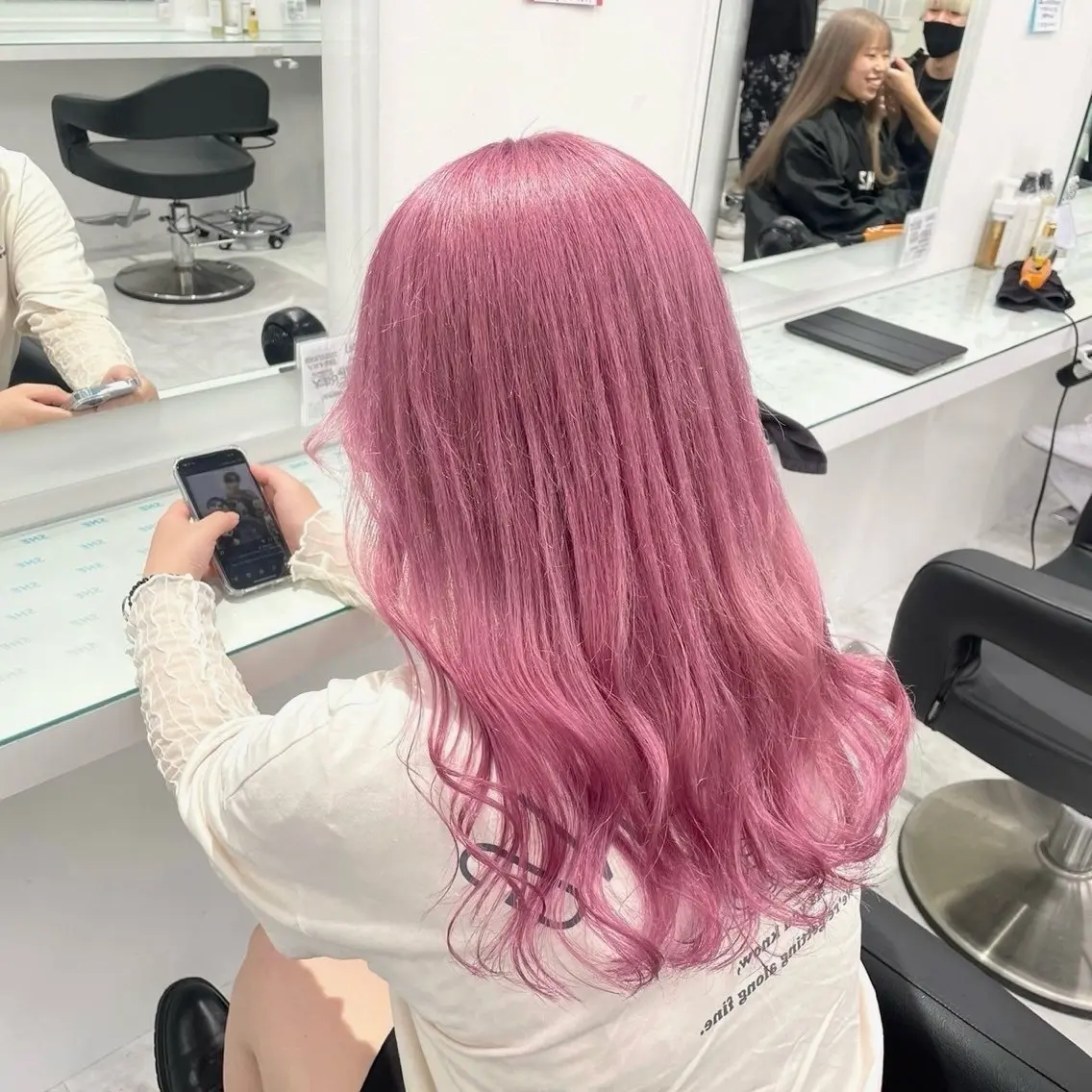 ロング カラー カットパーマモデル 募集🎀SHIONEのヘアスタイル