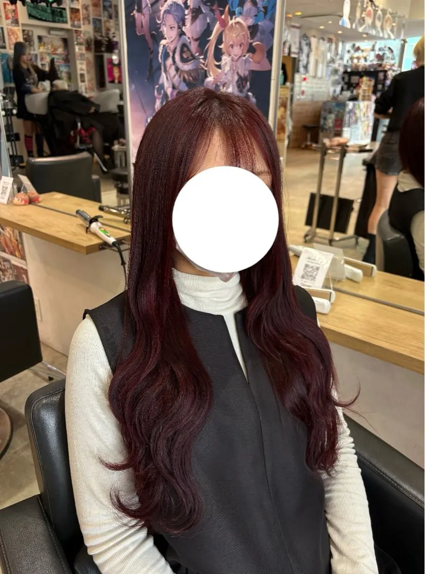 ロング カラー レッドカラー 推しカラー/ ミクのヘアスタイル