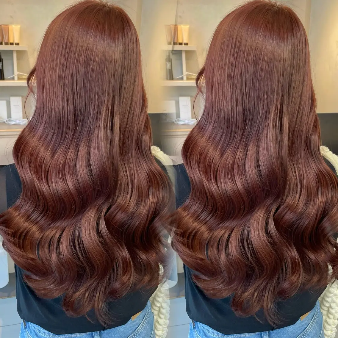 ロング カラー カット ヘアカラー トリートメント ブリーチなしカラー kana🐱のヘアスタイル
