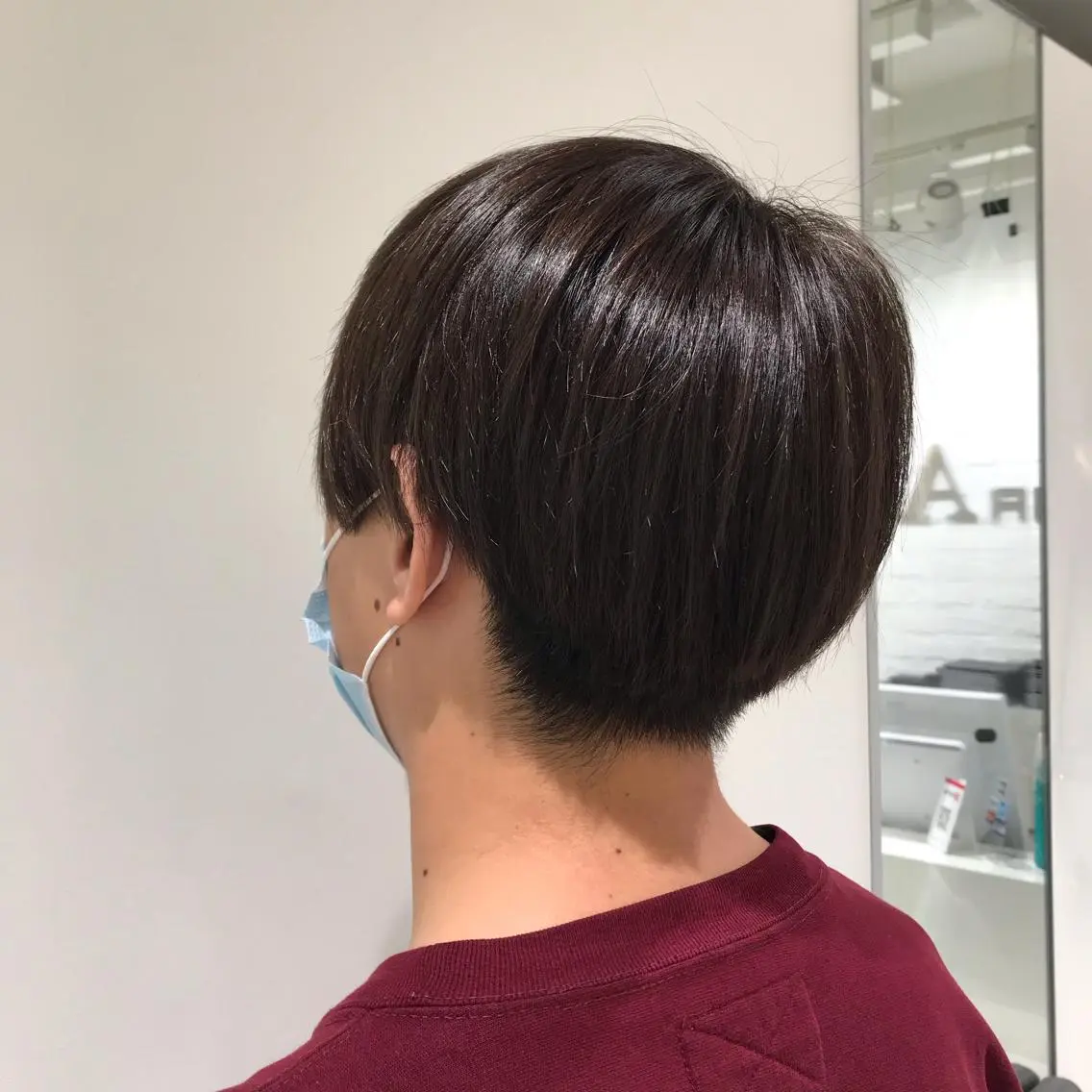 ショート カラー メンズ 透明感カラー グレージュ イルミナカラー ヘアカラー トリートメント 【暖色カラー特化】 中山由梨のヘアスタイル