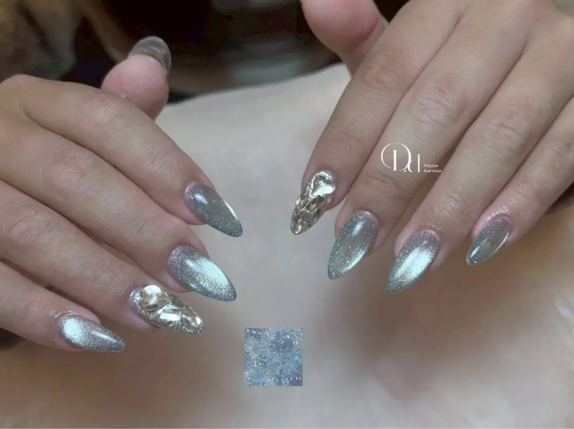 ネイル 長さ出し ジェルネイル 韓国ネイル マグネットネイル 持ち込み ハンドネイル 💖D.d nail Gifu💖のネイルデザイン