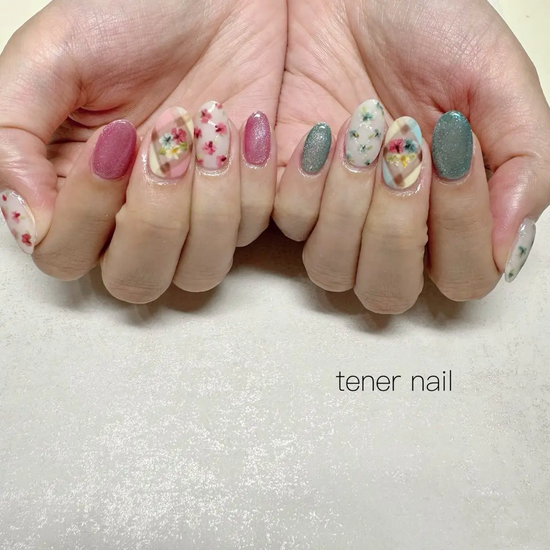 ネイル フラワーネイル ハンドネイル テネルネイル tener nailのネイルデザイン