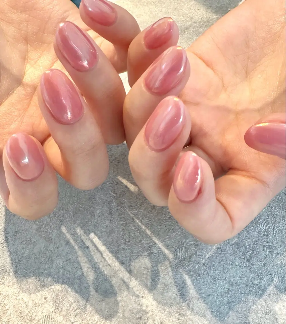 ネイル ミラーネイル ワンカラーネイル ハンドネイル Baden Nail ﾊﾞ-ﾃﾞﾝ ﾈｲﾙのネイルデザイン