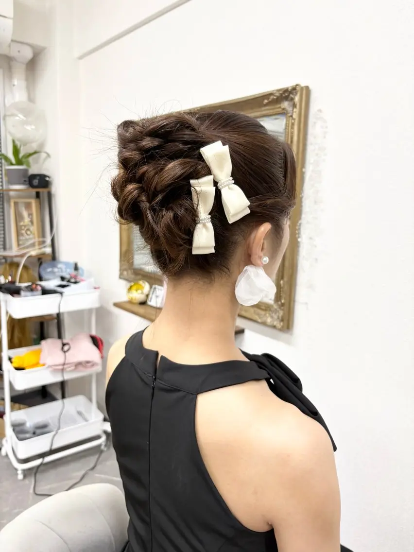 ヘアアレンジ 結婚式・ブライダル ヘアセット ヘアサロン ミカヅキのヘアスタイル