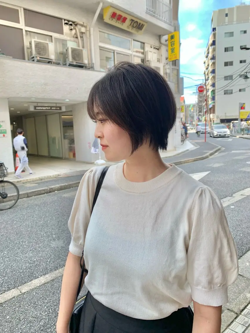 ショート ショートヘア カット 縮毛矯正 トリートメント 髪質改善＊韓国ヘア＊ レイヤー＊IBUKIのヘアスタイル