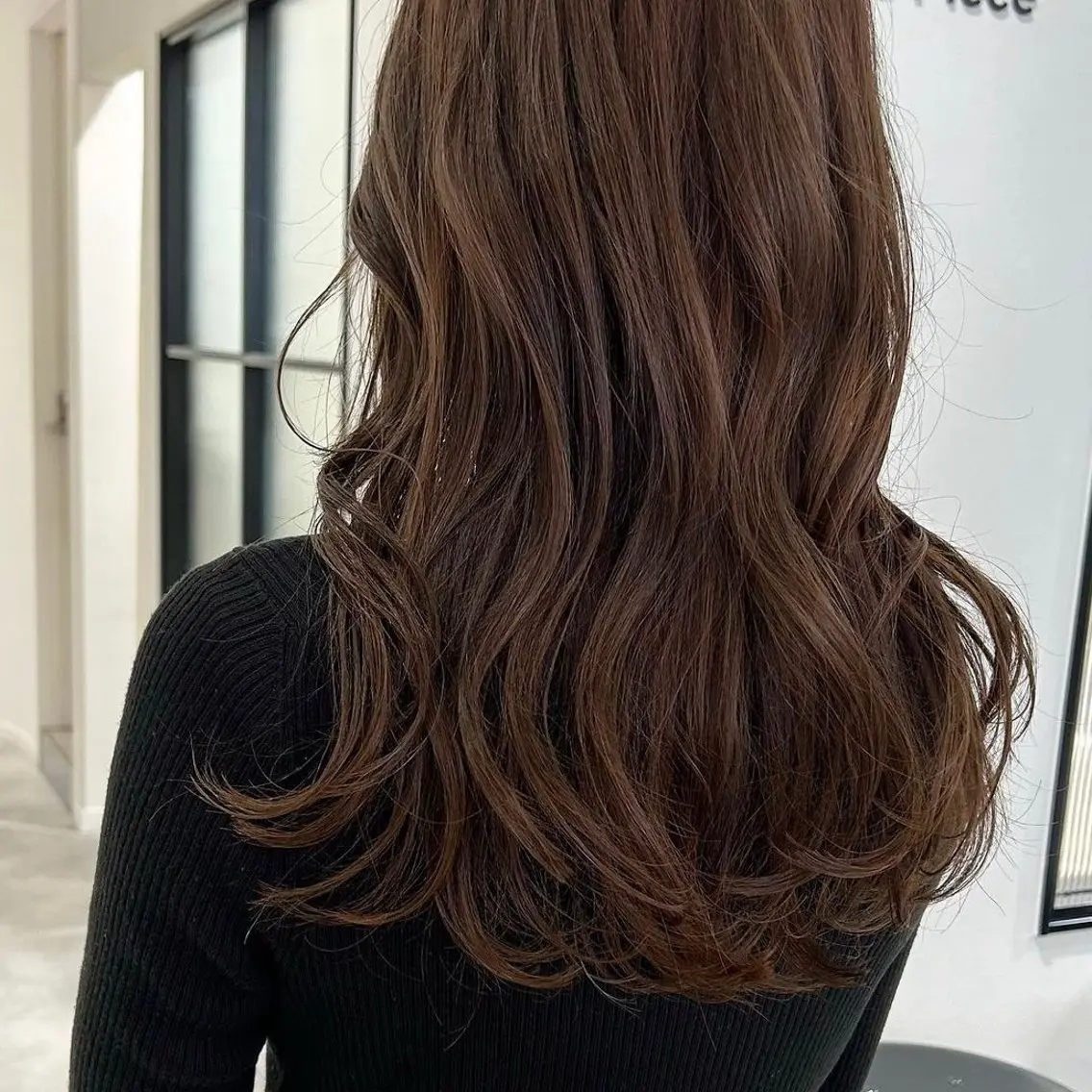 ミディアム カラー ベージュカラー ラベンダーカラー ヘアカラー オリーブベージュ/ ブリーチなし透明感のヘアスタイル