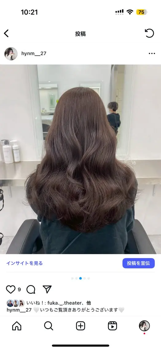 カラー 透明感🫧韓国 🫧hana🫧のヘアスタイル
