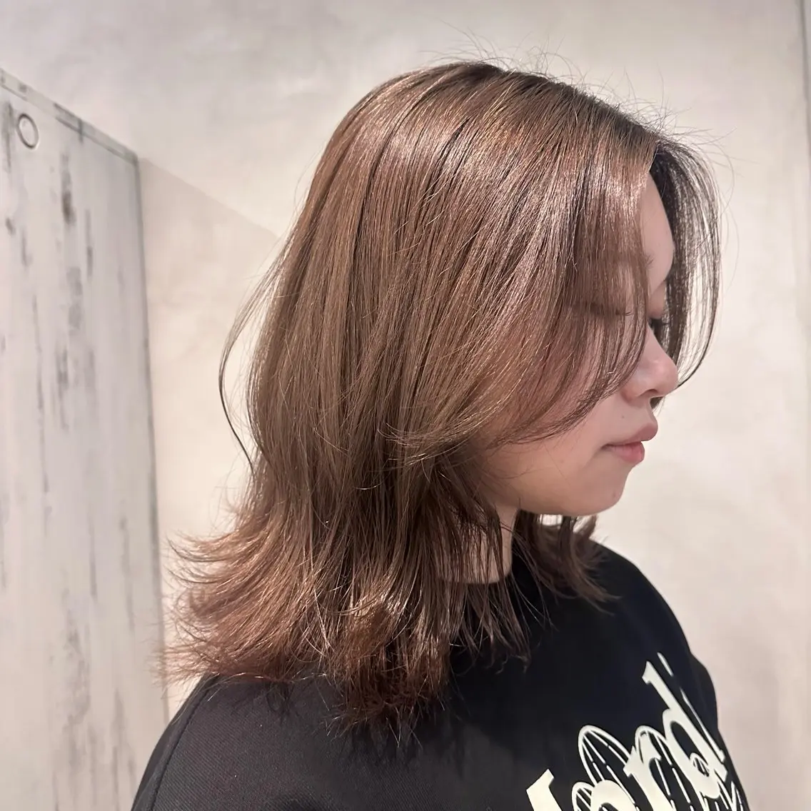 ミディアム カラー レイヤーカット Yuki☺︎パーマ レイヤーカットのヘアスタイル