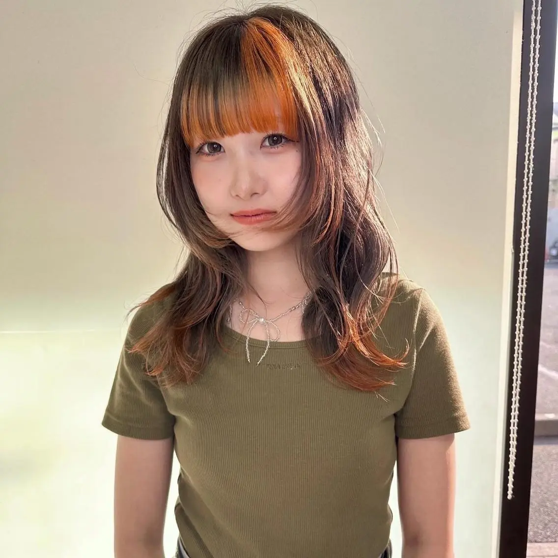 セミロング カラー カット ヘアカラー トリートメント ブリーチカラー🫧 森　凪沙のヘアスタイル