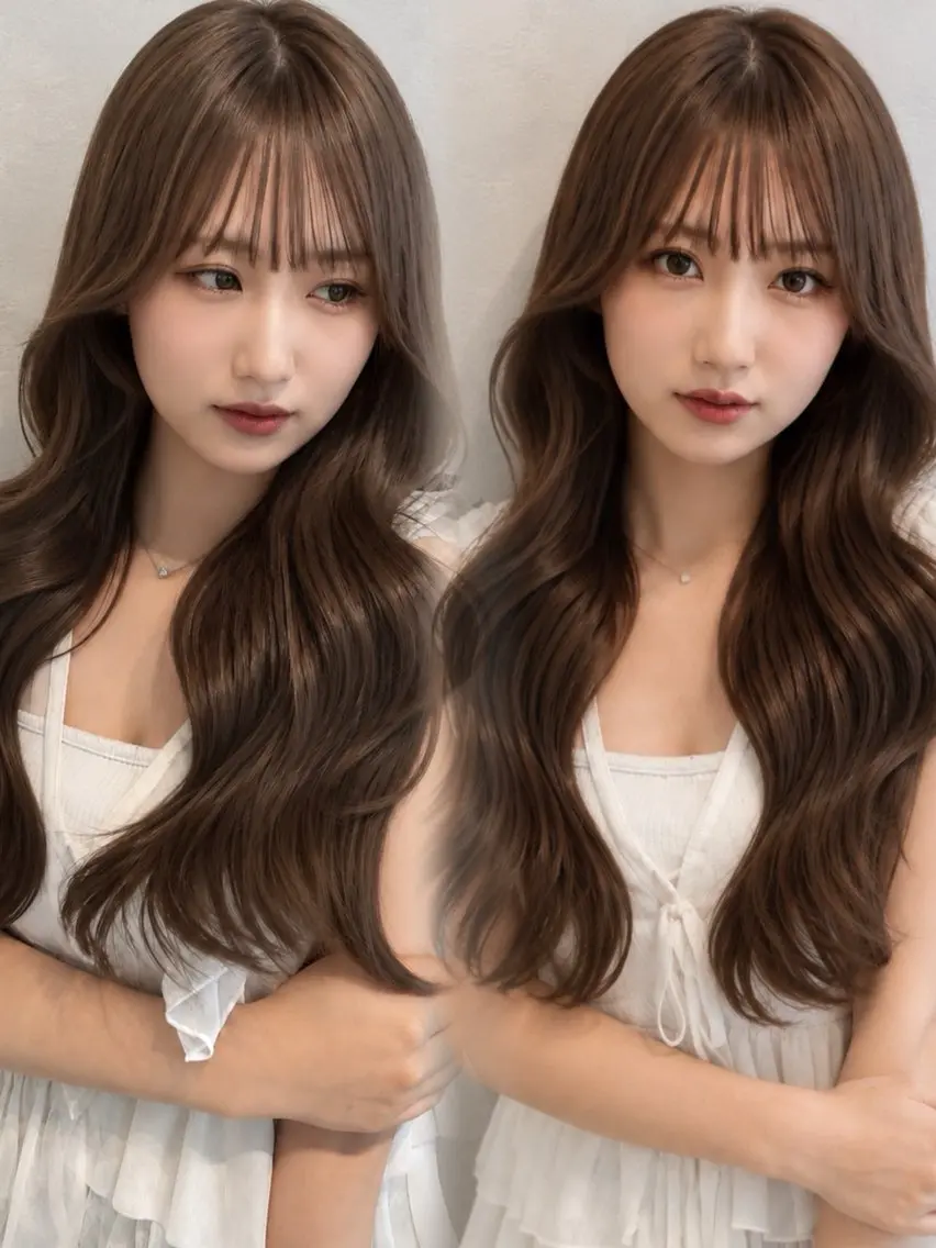 セミロング カラー ヘアアレンジ ヘアカラー トリートメント 🌿巴結生🌱大宮 ミルクティーベージュのヘアスタイル