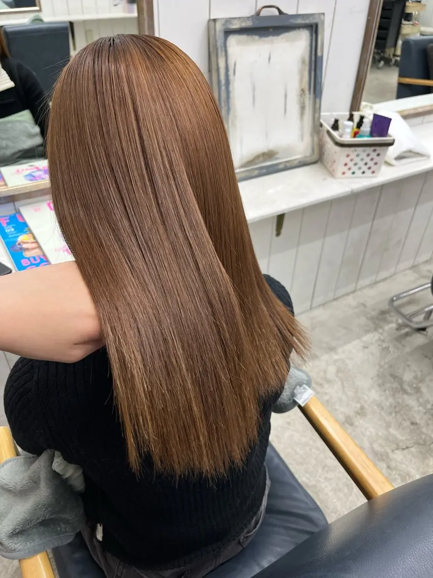 セミロング 縮毛矯正 トリートメント VENICE MIKIのヘアスタイル