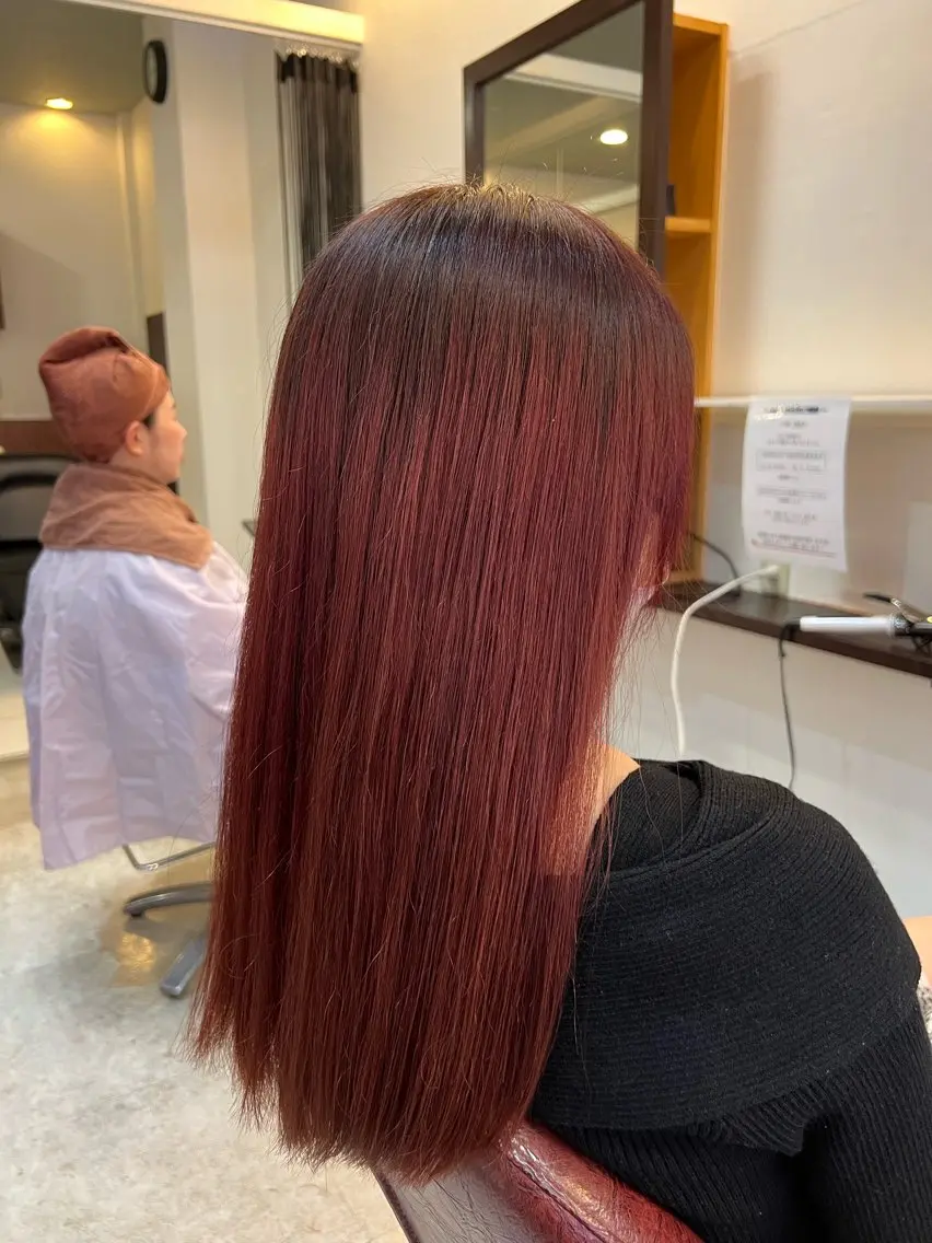 セミロング カット ヘアカラー トリートメント 松山 優里のヘアスタイル
