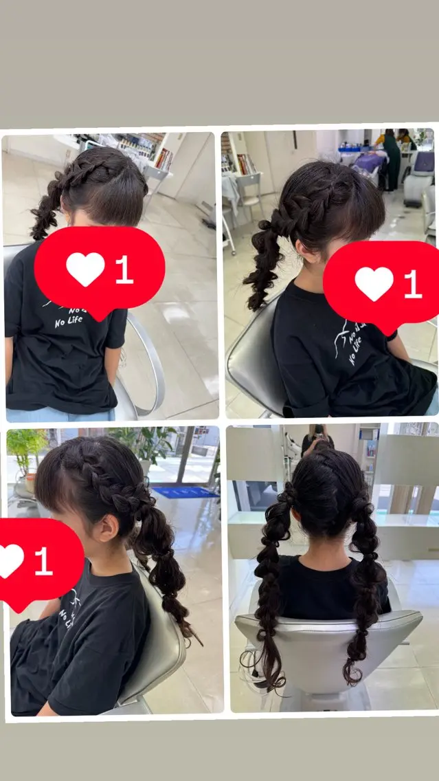 キッズ タカハシ リナのヘアスタイル