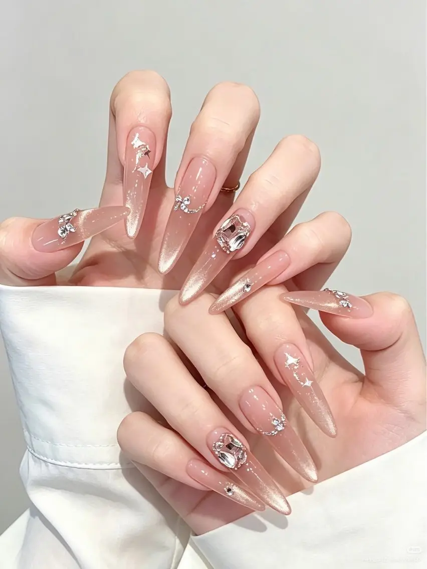 ネイル チークネイル 長さ出し 韓国ネイル ワンカラーネイル ワンホンネイル kana nailのネイルデザイン