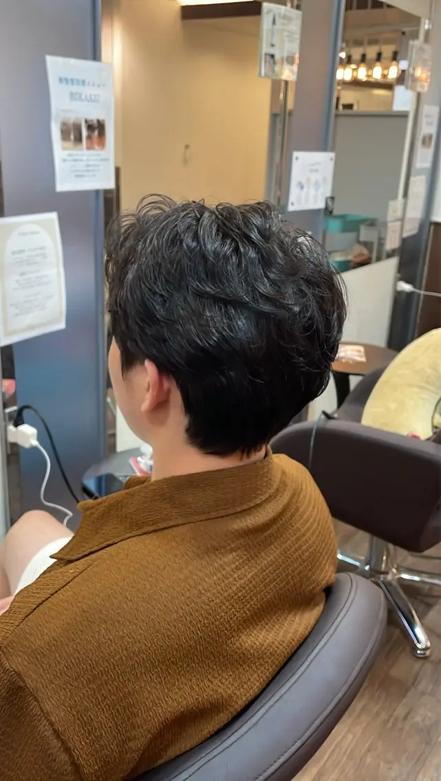 ショート パーマ メンズ カット パーマ 透明感韓国ヘア♡ みつきのヘアスタイル